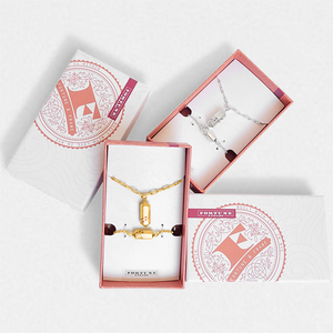 Polygon Lariat Locket & Bracelet Gift Set - Silver